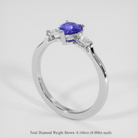 0.81 Ct. Bi Color Sapphire Ring, Platinum 950 2