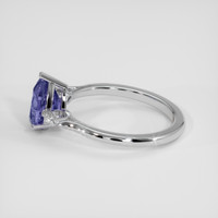 2.68 Ct. Violetish Blue Tanzanite Ring, Silver 4