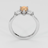 1.38 Ct. Padparadscha Sapphire Ring, 14K White Gold 3