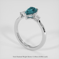 1.68 Ct. Bi Color Sapphire Ring, 14K White Gold 2
