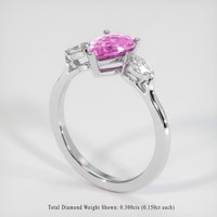 1.17 Ct. Sapphire Ring, 18K White Gold 2