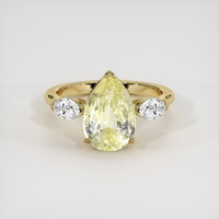 5.14 Ct. Yellow Sapphire Ring, 14K Yellow Gold 1