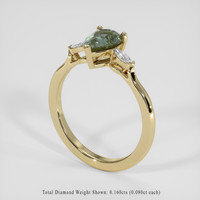 1.10 Ct. Bi Color Sapphire Ring, 14K Yellow Gold 2