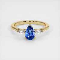 1.44 Ct. Blue Sapphire Ring, 18K Yellow Gold 1