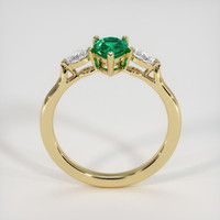 0.56 Ct. Emerald Ring, 18K Yellow Gold 3