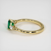 0.56 Ct. Emerald Ring, 18K Yellow Gold 4