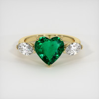 1.98 Ct. Emerald Ring, 18K Yellow Gold 1