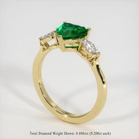 1.17 Ct. Emerald   Ring, 18K Yellow Gold 2