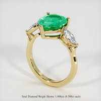 4.01 Ct. Emerald Ring, 18K Yellow Gold 2