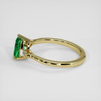 0.67 Ct. Emerald Ring, 18K Yellow Gold 4