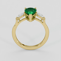 1.63 Ct. Emerald Ring, 18K Yellow Gold 3