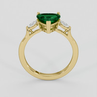 1.39 Ct. Emerald Ring, 18K Yellow Gold 3