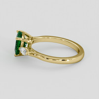 1.39 Ct. Emerald Ring, 18K Yellow Gold 4