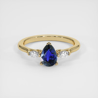 0.79 Ct. Sapphire Ring, 18K Yellow Gold 1