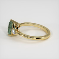 1.62 Ct. Green Sapphire Ring, 18K Yellow Gold 4