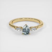 0.84 Ct. Sapphire Ring, 18K Yellow Gold 1
