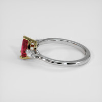 1.10 Ct. Purplish Red Ruby Ring, 18K Yellow & White 4