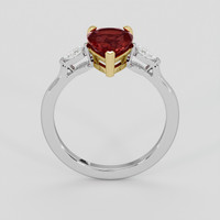 2.21 Ct. Ruby Ring, 18K Yellow & White 3