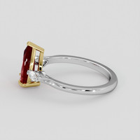 2.21 Ct. Ruby Ring, 18K Yellow & White 4