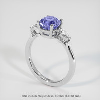 1.68 Ct. Violet Sapphire Ring, Platinum 950 2