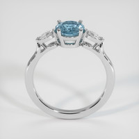 1.02 Ct. Greyish Blue Sapphire Ring, 14K White Gold 3