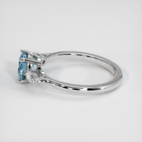 1.02 Ct. Greyish Blue Sapphire Ring, 14K White Gold 4