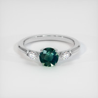1.60 Ct. Sapphire Ring, 18K White Gold 1