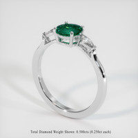 1.60 Ct. Sapphire Ring, 18K White Gold 2