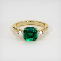 1.83 Ct. Emerald Ring, 18K Yellow Gold 1