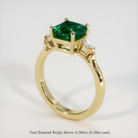 1.83 Ct. Emerald Ring, 18K Yellow Gold 2