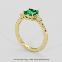 1.41 Ct. Emerald Ring, 18K Yellow Gold 2