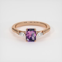 1.10 Ct. Bi Color Sapphire Ring, 14K Rose Gold 1