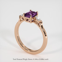 1.10 Ct. Bi Color Sapphire Ring, 18K Rose Gold 2