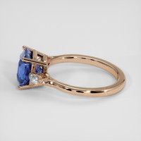 3.13 Ct. Blue Sapphire Ring, 18K Rose Gold 4