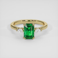 1.60 Ct. Green Tsavorite Garnet Ring, 14K Yellow Gold 1