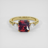 2.72 Ct. Red Rhodolite Garnet Ring, 14K Yellow Gold 1
