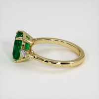 2.10 Ct. Emerald Ring, 18K Yellow Gold 4