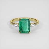 1.73 Ct. Emerald Ring, 18K Yellow Gold 1