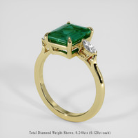 1.73 Ct. Emerald Ring, 18K Yellow Gold 2