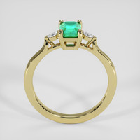 0.69 Ct. Emerald Ring, 18K Yellow Gold 3