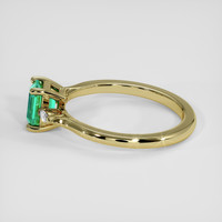 0.69 Ct. Emerald Ring, 18K Yellow Gold 4