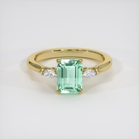 1.73 Ct. Emerald Ring, 18K Yellow Gold 1