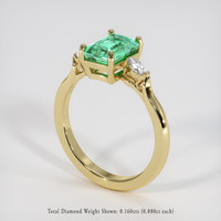 1.73 Ct. Emerald Ring, 18K Yellow Gold 2