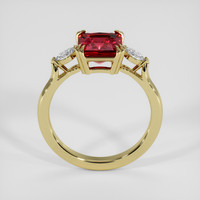 2.72 Ct. Red Rhodolite Garnet Ring, 18K Yellow Gold 3