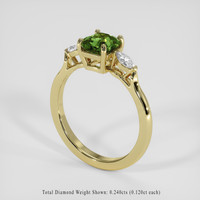 1.28 Ct. Bi Color Sapphire Ring, 18K Yellow Gold 2