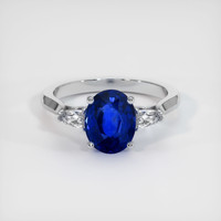 1.99 Ct. Blue Sapphire Ring, Platinum 950 1