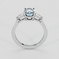 2.39 Ct. Greenish Blue Sapphire Ring, Platinum 950 3