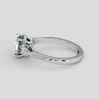 2.39 Ct. Greenish Blue Sapphire Ring, Platinum 950 4