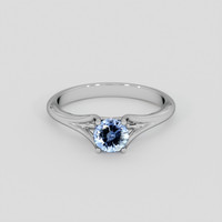 2.39 Ct. Greenish Blue Sapphire Ring, 10K White Gold 1