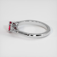 0.52 Ct. Ruby Ring, 18K White Gold 4